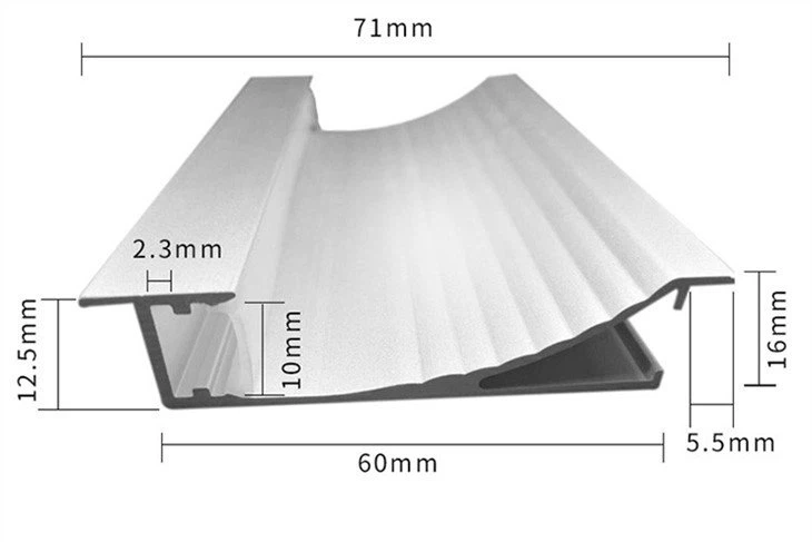 Stainless steel skirting baseboard