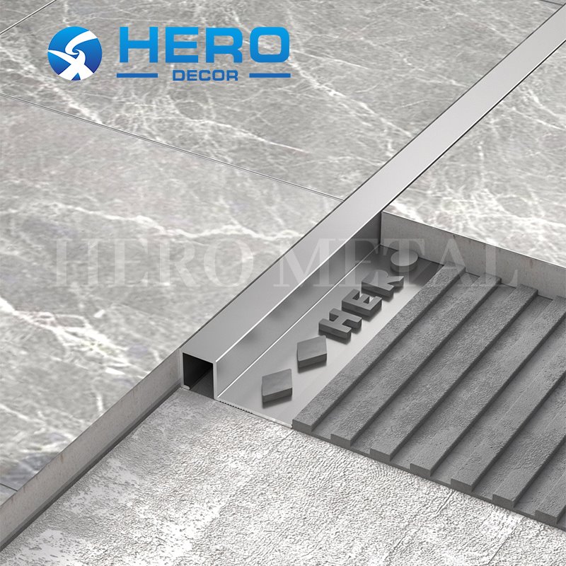 Metal Square Floor Stainless Steel Tile Trim