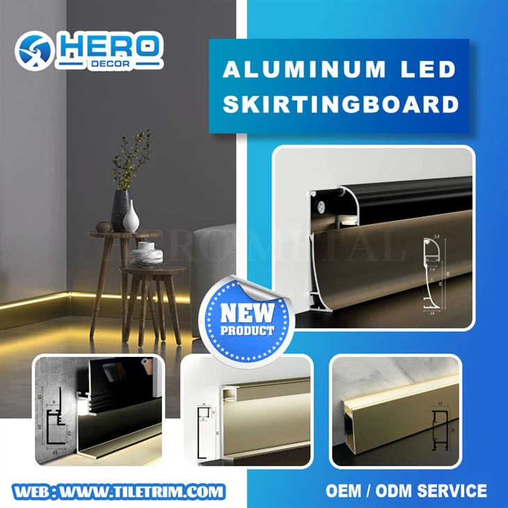 LED strip skirting board installation